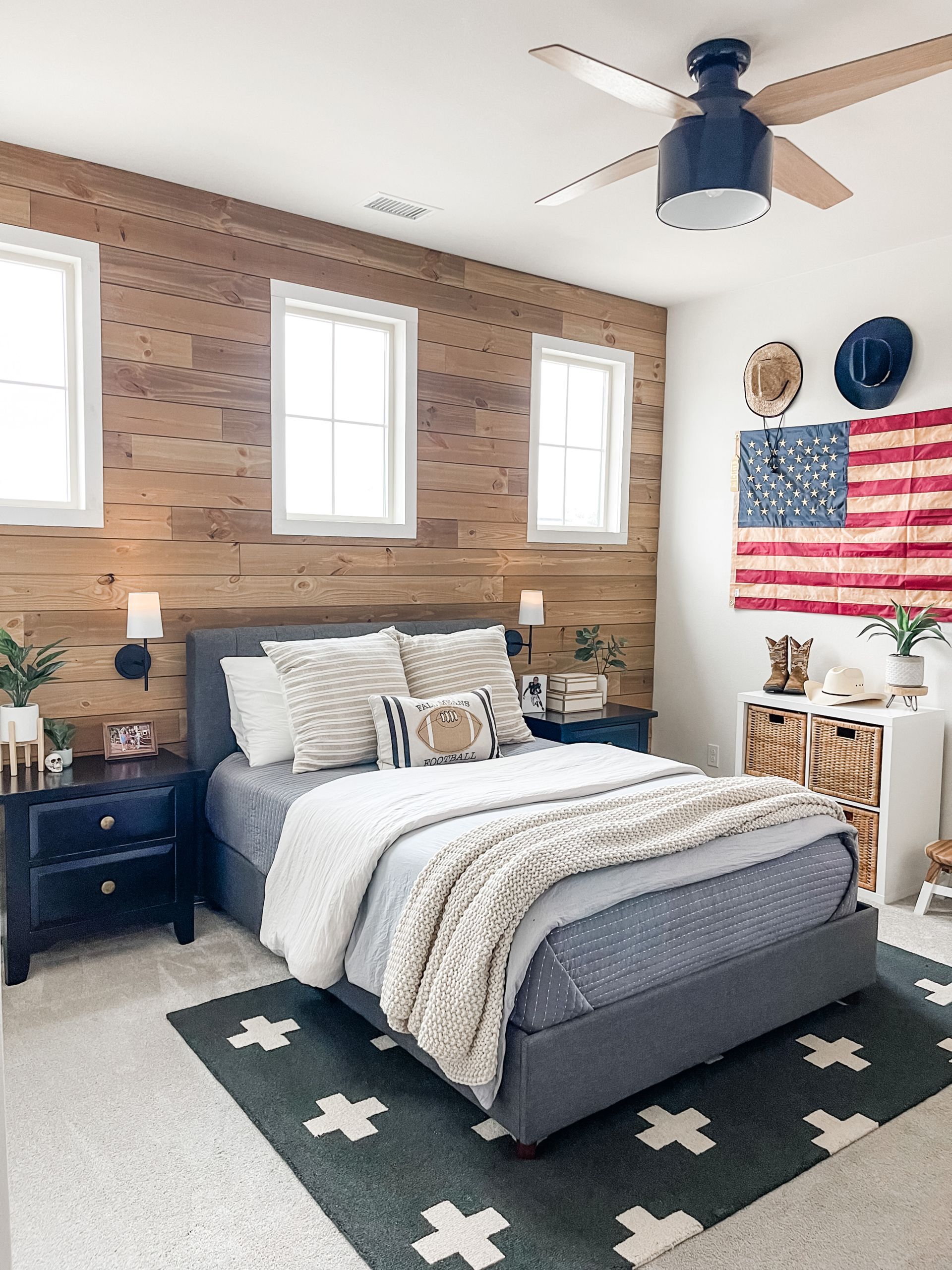 Plank wall after
